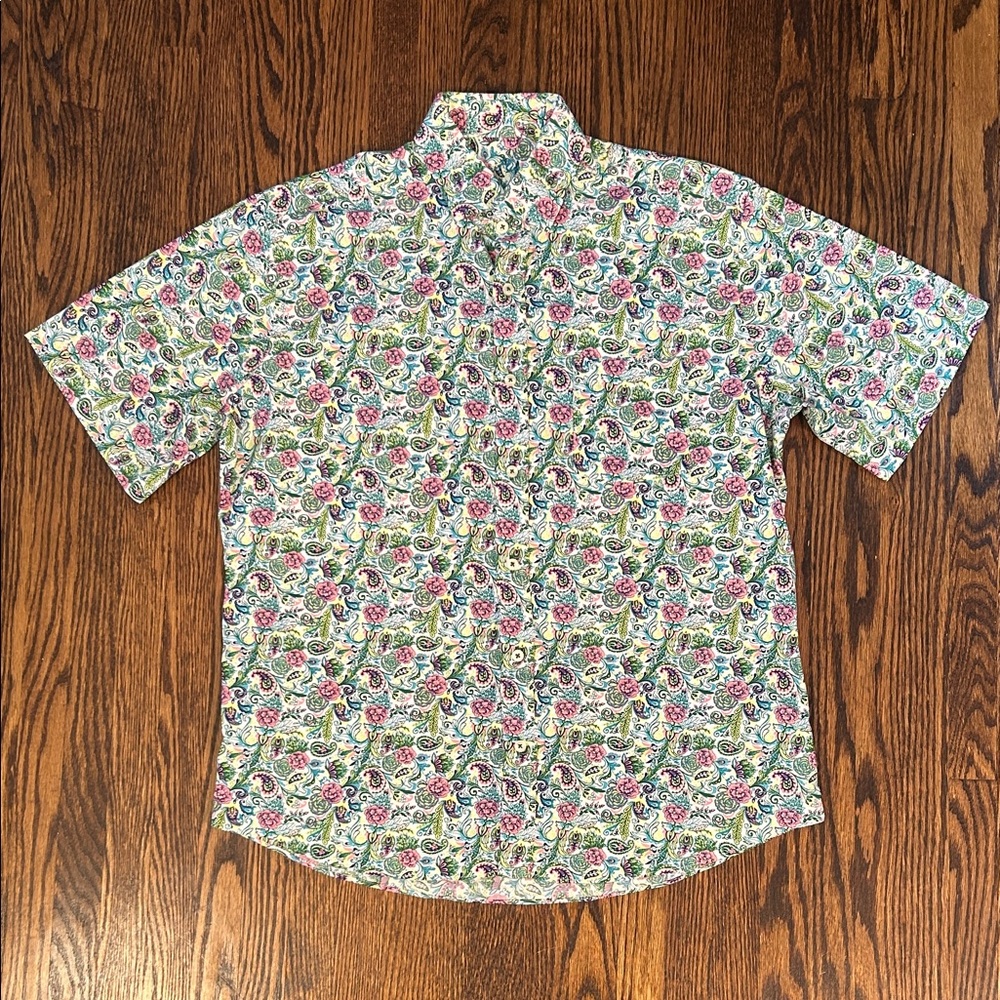 Vintage Y2K Alan Flusser Vibrant Paisley and Floral Button Up Shirt